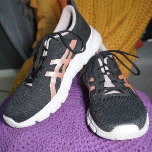 Asics Womens Black Rose Gold Gel Quantum Lyte Trainers REF 3943 Size 9 1/2